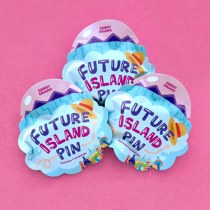 Future Island Enamel Pins
